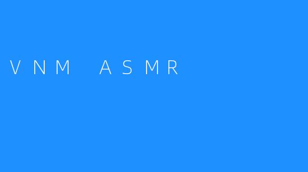 VNM ASMR：舒缓心灵的新体验